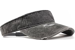 ANDICEQY Sport Retro Ripped Sun Visor Hats Adjustable Empty Top Baseball Cap Cotton Ball Caps for Women and Men