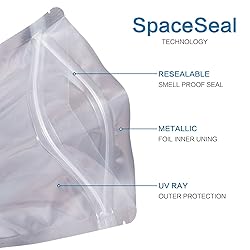 LZLPACKING 100 Pieces resealable Mylar Bags with