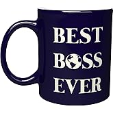 NM NEXTMUG Engraved Ceramic Mug - World's Best Boss Ever - Funny Office Gift Coffee Cup Boss Dad Mother Brother Son