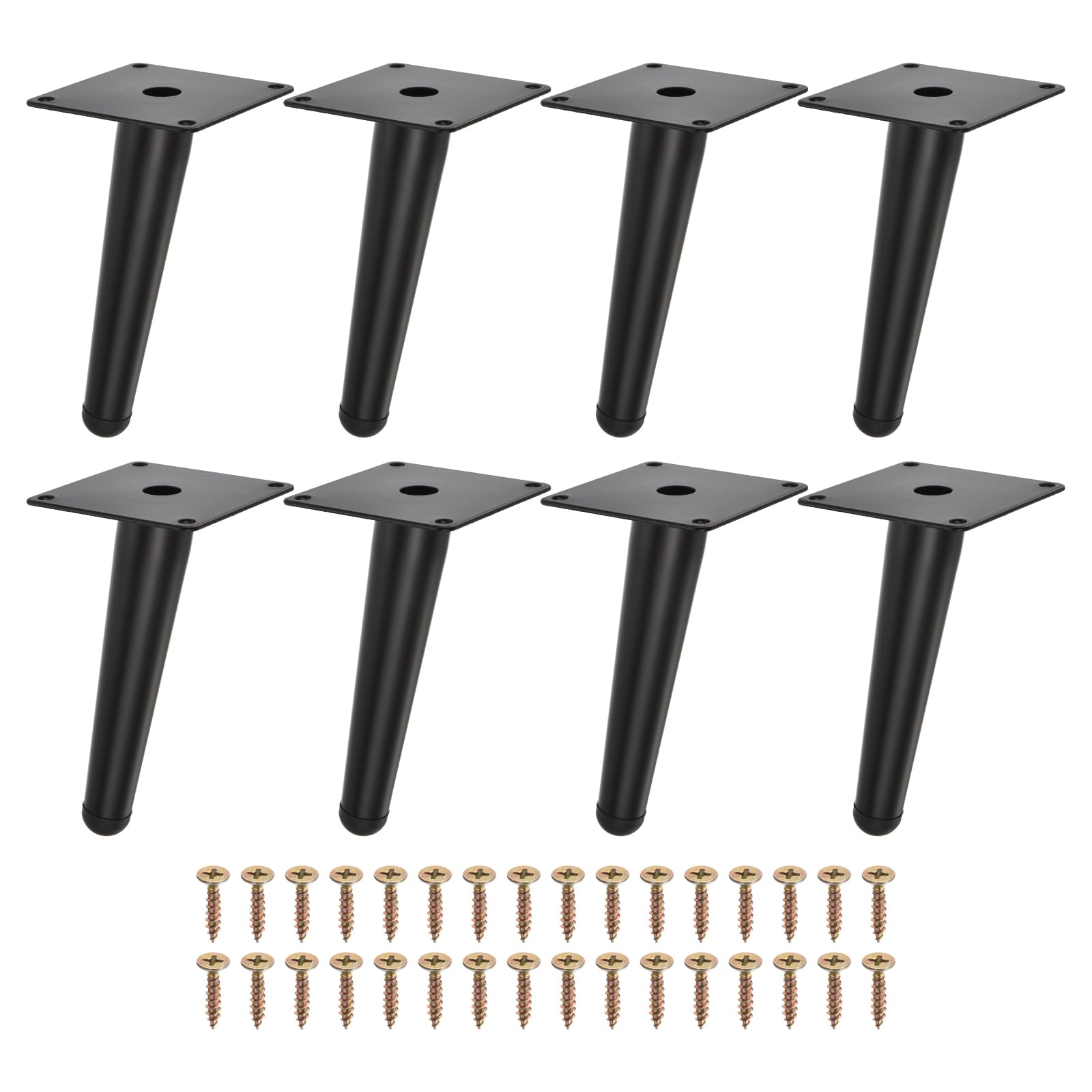 Photo 1 of uxcell 8PCS Metal Furniture Leg Replacement Couch Legs Cabinet Feet Black Modern Furniture Legs DIY Sofa Feet with Screws for Cupboard Table ?6 Inch