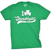 Mens St Patricks Day Shirts – Funny Irish I Clover Shenanigans and Hooligan Tees Irish Tshirt for The Parade