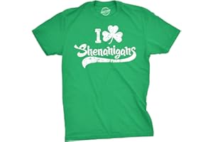CRAZY DOG T-SHIRTS Mens St Patricks Day Shirts – Funny Irish I Clover Shenanigans and Hooligan Tees Irish Tshirt for The Parade