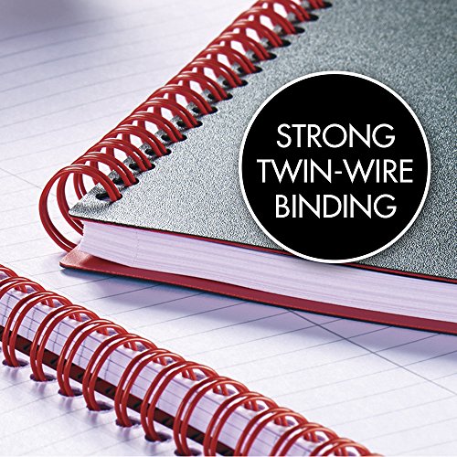 Mead Black n' Red Wirebound Notebooks, Ruled, Poly Cover, 11.75 x 8.25 Inches, 70 Pages, 140 Sides, 2-Pack (73399) - Thumbnail 4