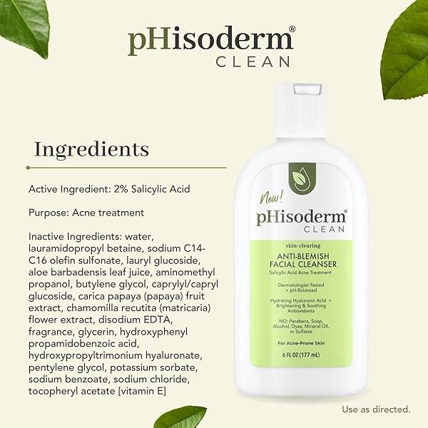 PHISODERM® CLEAN ANTI-BLEMISH FACIAL CLEANSER – 6 FL OZ