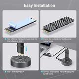 FIDECO M.2 NVMe SATA USB Adapter 10Gbps USB 3.2 Gen 2 NVMe SSD Reader USB C view 5