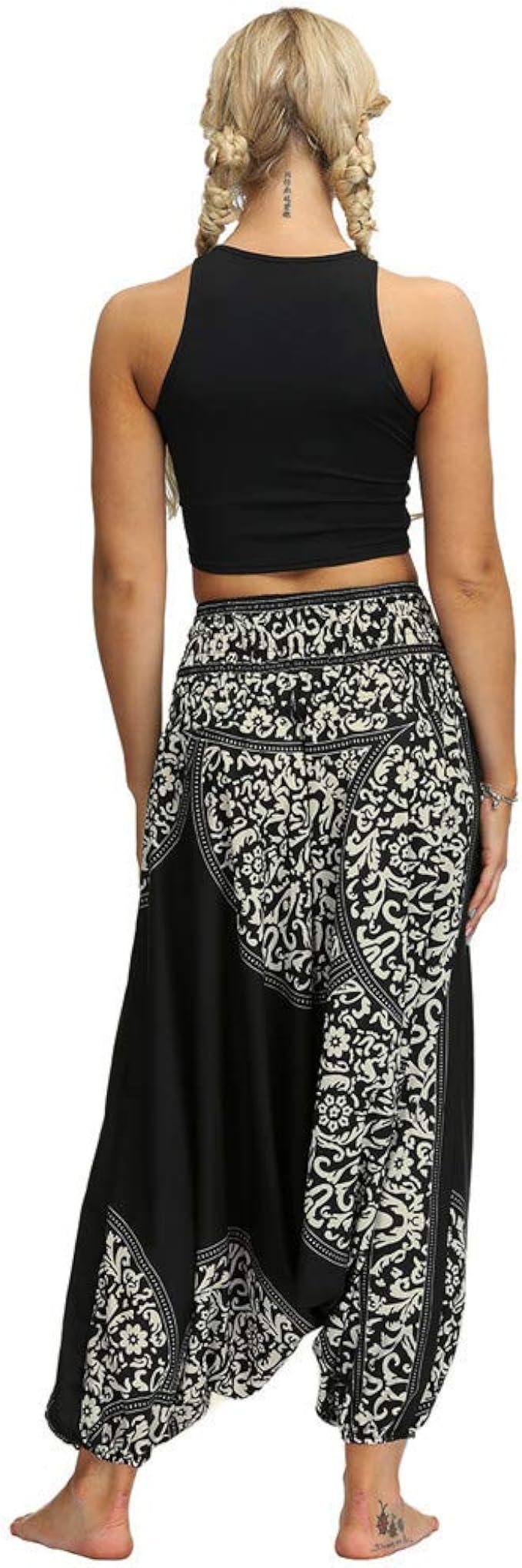 Pantalon Yoga Femme Taille Haute - Fluide, Fente Latérale, Coton Rayonne