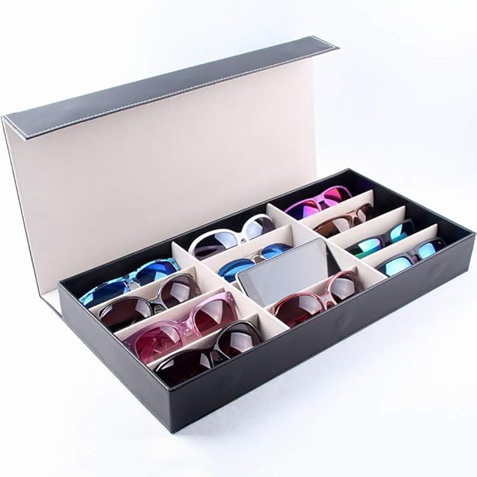 Reading Glasses Collector Sunglass Storage Box 12frame PU Glasses
