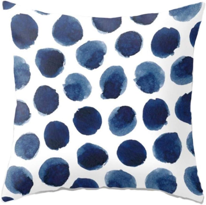 SAKUROO 1Pc Creative Blue Beach/Forest Abstract Design Cushion Covers 45X45Cm Home/Office Sofa Waist Pillow Covers Polyester Pillowcase,6,450Mm*450Mm