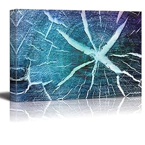 A Vibrantly Colored Tree Stump - Canvas Art Home Art - 12x18 inches