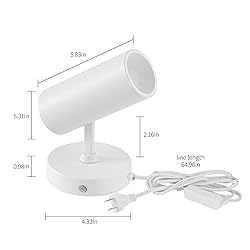 Aisilan 2 Pack LED White Plug in Spotlight with