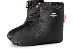 Naturehike Ultralight Winter Duck Down Booties, Camping Warm & Cozy Down Sleeping Socks for Men & Women, Down Filled Slipper 