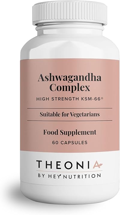 Hey Nutrition Theonia Ashwagandha Complex 9000mg KSM-66 60 Vegan Caps