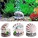 SCASTOE Shell Pearl & Air Stone Aquarium Tank Fish Ornament Shell Bubbler Bubbling Decorthumb 1