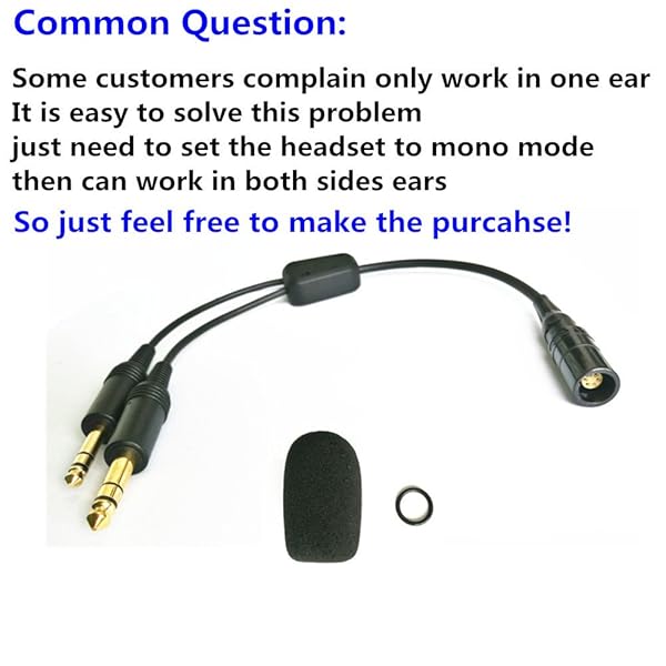 UFQ Adapter Für Bose A20 Headset - Lemo 6-polig Auf GA-Doppelstecker