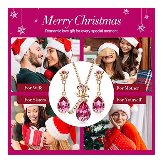 CDE-Necklace-Earrings-Set-for-Women-Christmas-Jewelry-Gifts-18K-Rose-Gold-Plated-Jewelry-Sets-Embellished-with-Crystals-from-Swarovski CDE-Necklace-Earrings-Set-for-Women-Christmas-Jewelry-Gifts-18K-Rose-Gold-Plated-Jewelry-Sets-Embellished-with-Crystals-from-Swarovski