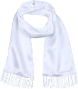 Geyoga White Tassel Scarf Men Women 1920s Gangster Cosplay Long Shawl Fancy view 2
