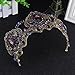 FUMUD Luxury Vintage Gold Wedding Crown Alloy Bridal Tiara Baroque Queen King Crown Purple Crystal Tiara Crown