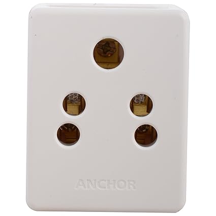 Anchor 3155 Multi Plug 3 Pin DX, 6 Amp, White