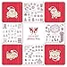 CICI&SISI Christmas Nail Art Stamping Plates Kit Stamp Plate Manicure DIY Template 4 Pieces-Christmas Party