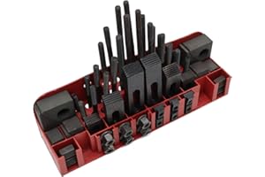 Yunnergo 58 Pcs Slot Stud T-Slot Clamping Kit for Mill Set, 7/16" T-Slot, 1/2" T-Slot, 9/16" T-Slot, 5/8" T-Slot (7/16" T-Slot 3/8"-16 Stud)