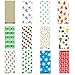 JOYIN 144 PCs Christmas Cellophane Goody Bags with Twist Assortment for Holiday Treats, Christmas Party Favors, Cello Candy Bags, presents, Party Supplies, Christmas Goodie Bags.