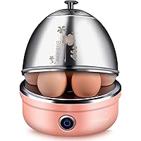 VOBAGA Electric Egg Cooker, Rapid Egg Boiler with Auto Shut Off for Soft, Medium, Hard Boiled, Poached, Steamed Eggs…