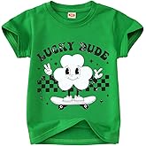 GLIGLITTR Lucky Dude T-Shirt Toddler Boys Girls St Patricks Day Shirt Shamrock Outfits Clover Irish Short Sleeve Tees Tops