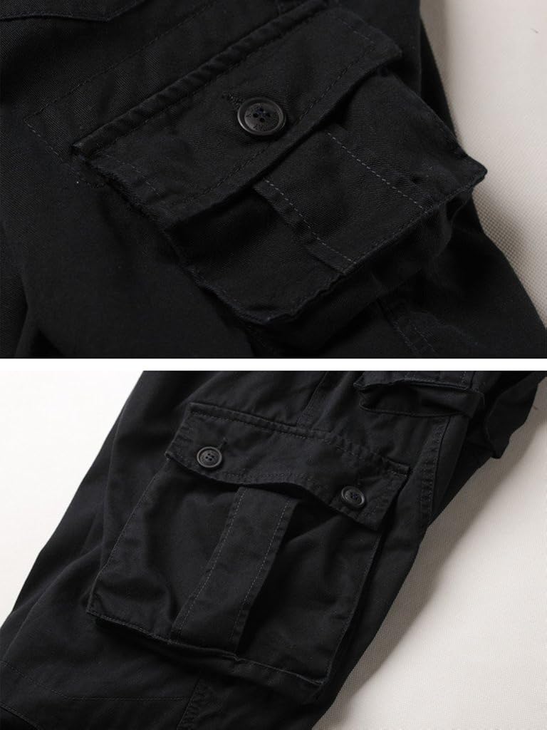 AKARMY Men's Cotton Casual Military Army Camo Combat Work Cargo Pants with 8 Pockets at  Men’s Clothing store