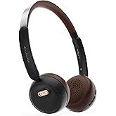AUDALA Wireless Bluetooth Over Ear Headphones Noise Cancelling ANC Lightweight, Built-in Micphone, 70 Hours Up Battery Life, Retro Vintage On-Ear Design, Memory Earmuffs