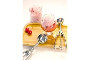 3Pcs Stainless Steel Ice Cream Scoop Set, Cookie Scooper with Trigger Release, Large/Medium/Small Baking Scoops for Cookie Do