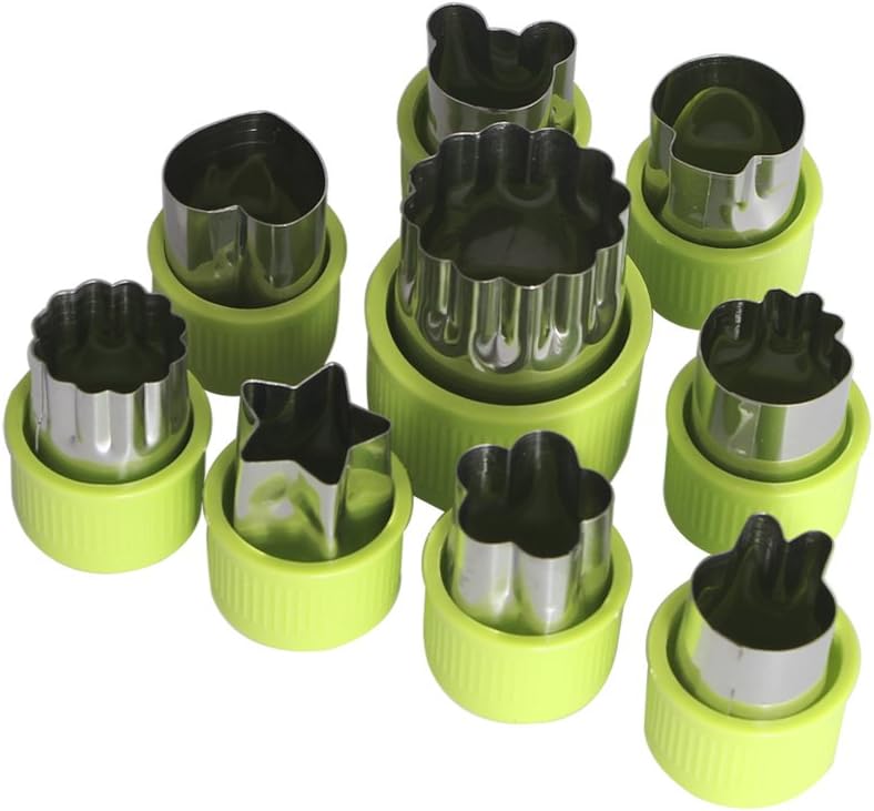 Vegetable Cutter Shapes Set (9 Pieces) Fruit Vegetable Mini Cookie