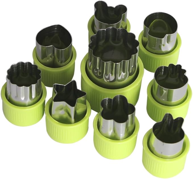 Vegetable Cutter Shapes Set (9 Pieces) Fruit Vegetable Mini Cookie