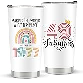 kdxpbpz 49th Birthday Gifts for Women Her, 1977 49th Birthday Decorations for Woman, 49 Year Old Gifts For Women, Mom, Wife, Sister, Friend, 20 oz Stainless Steel Vacuum Insulated Tumbler