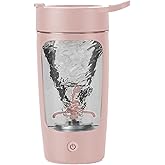 daasigwaa Electric Shaker Bottle, Blender Bottles For Protein Mixes, | Tritan | BPA Free| Portable Mixer Cup, Rechargeable Shake Cups And Meal Replacement Shakes, 22 oz(Pink)