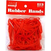 JAM PAPER Colorful Rubber Bands - Size 33 - Red Rubberbands - 100/Pack