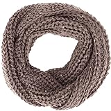 Simplicity Women' s Super Soft Winter Knit Warm Infinity Scarf, Khaki