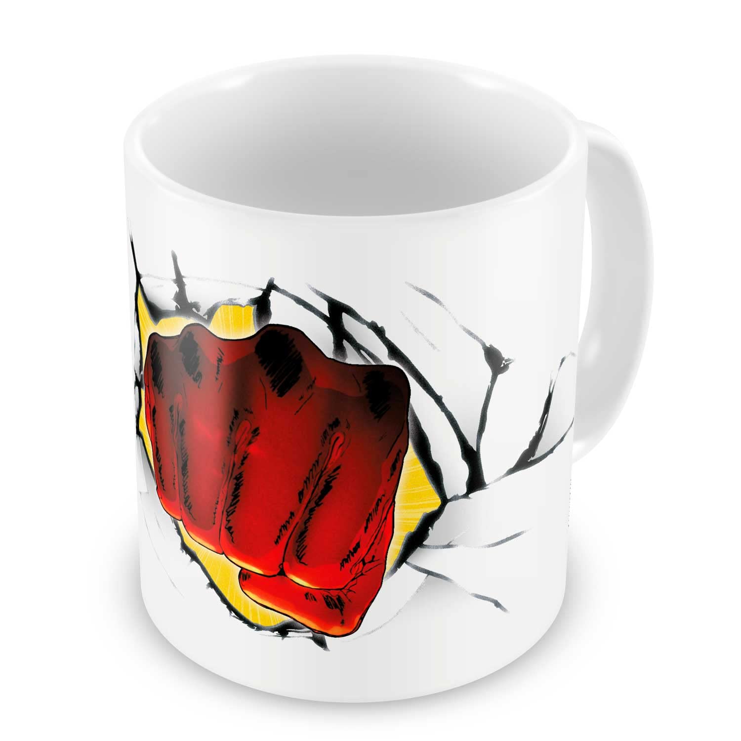 Grupo Erik One Punch Man Saitama Fist Ceramic Mug | 35 cl - 350 ml | 3.74 x 3.15 inch - 9.5 x 8 cm | One Punch Man Mug | Coffee Mug | Tea Mug | One Punch Man Manga