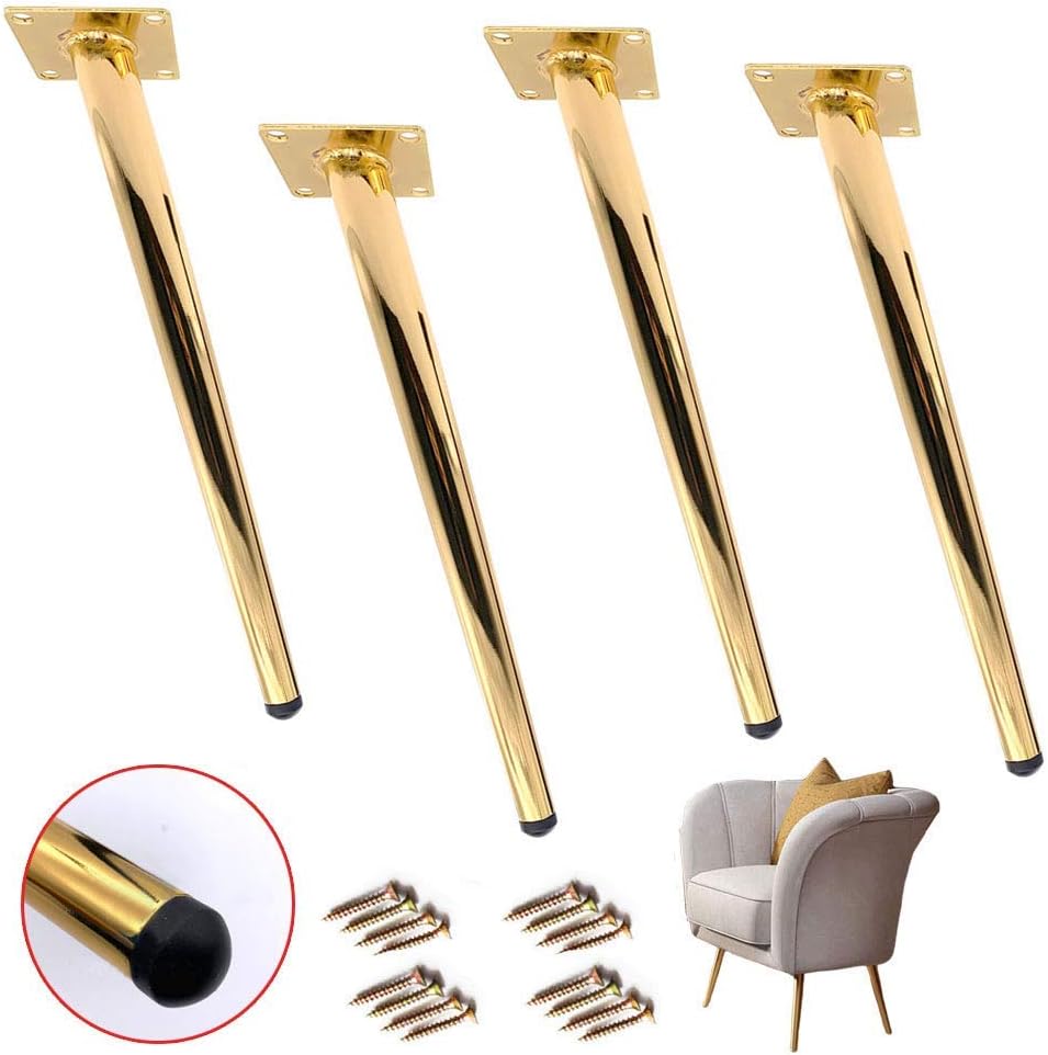 JDK Metal Furniture Legs, Set of 4 Modern Oblique Tapered Iron