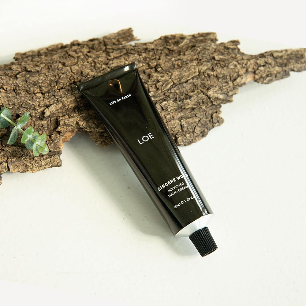 LOE Life On Earth perfumed hand cream, 50ml/1.69fl oz (SINCERE WOOD)