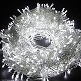 FULLBELL LED String Lights Fairy Twinkle Decorative Lights 200 LED 65.6 Feet with Multi Flashing Modes Controller for Kid's Bedroom, Wedding, Chirstmas Tree, Festival Party, Garden, Patio (White)
