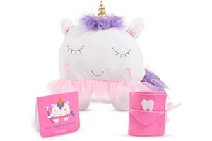 Tickle & Main Unicorn Tooth Fairy Pillow Gift Set for Children, Tooth Fairy Pillow for Girls