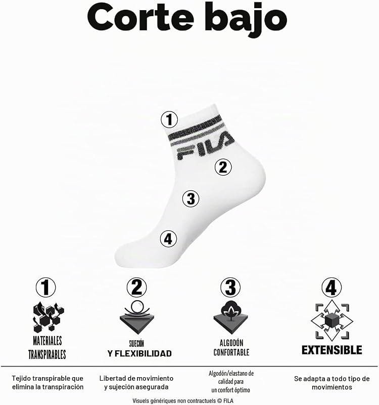F9303 Unissex, Meia Masculina, Branca, 39-42