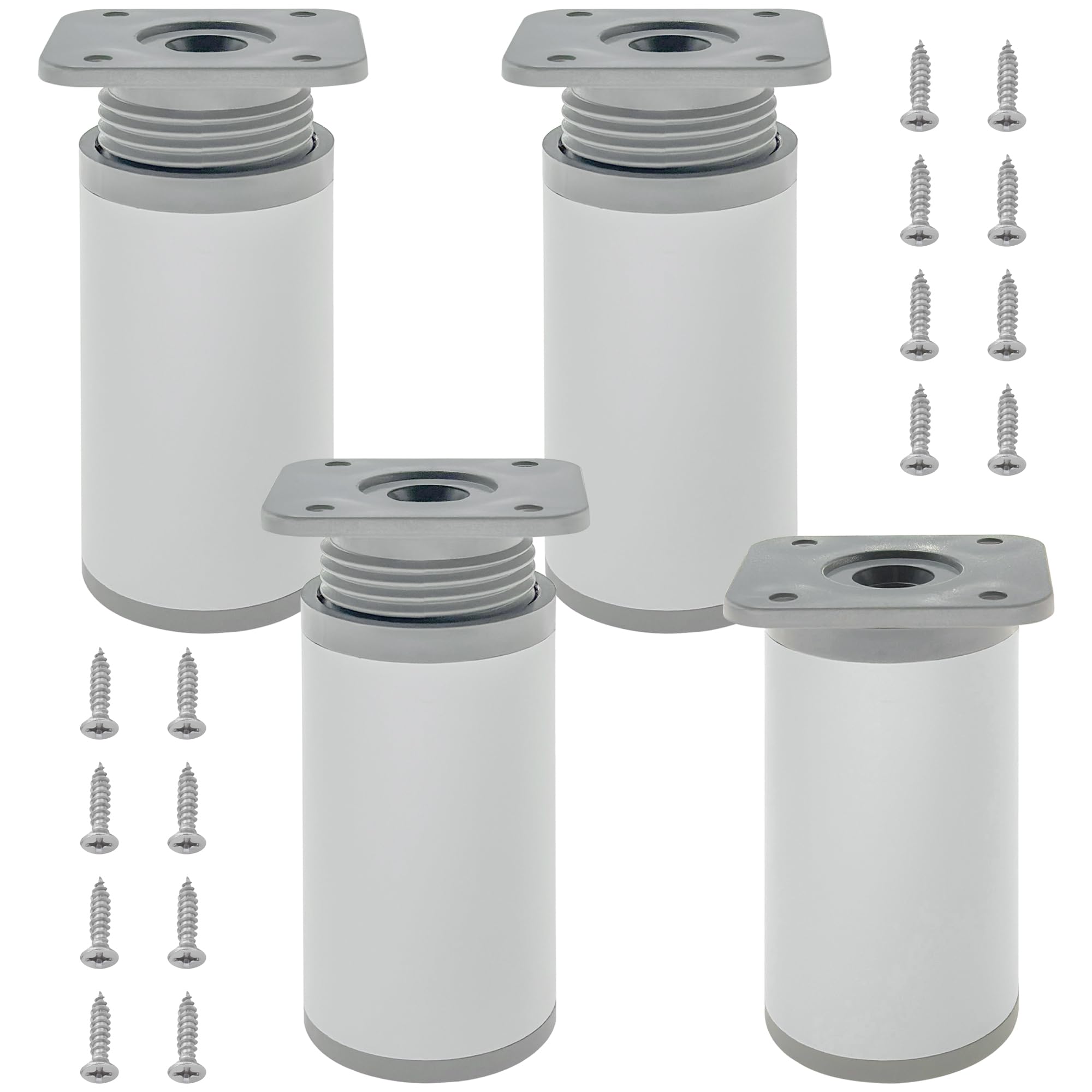 DDHOMIN 4 PCS Adjustable Cabinet Legs,ABS Plastic Furniture Feet for Sofas,Tables and Chairs