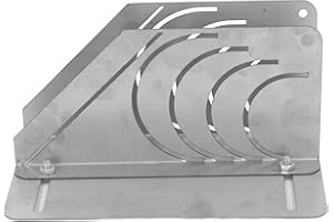 Stainless Steel Insulation Ruler and 45 Degree Angle Guide, Adjustable Rubber Foam Pipe Arc Cutter Template for 20 to 50 mm D