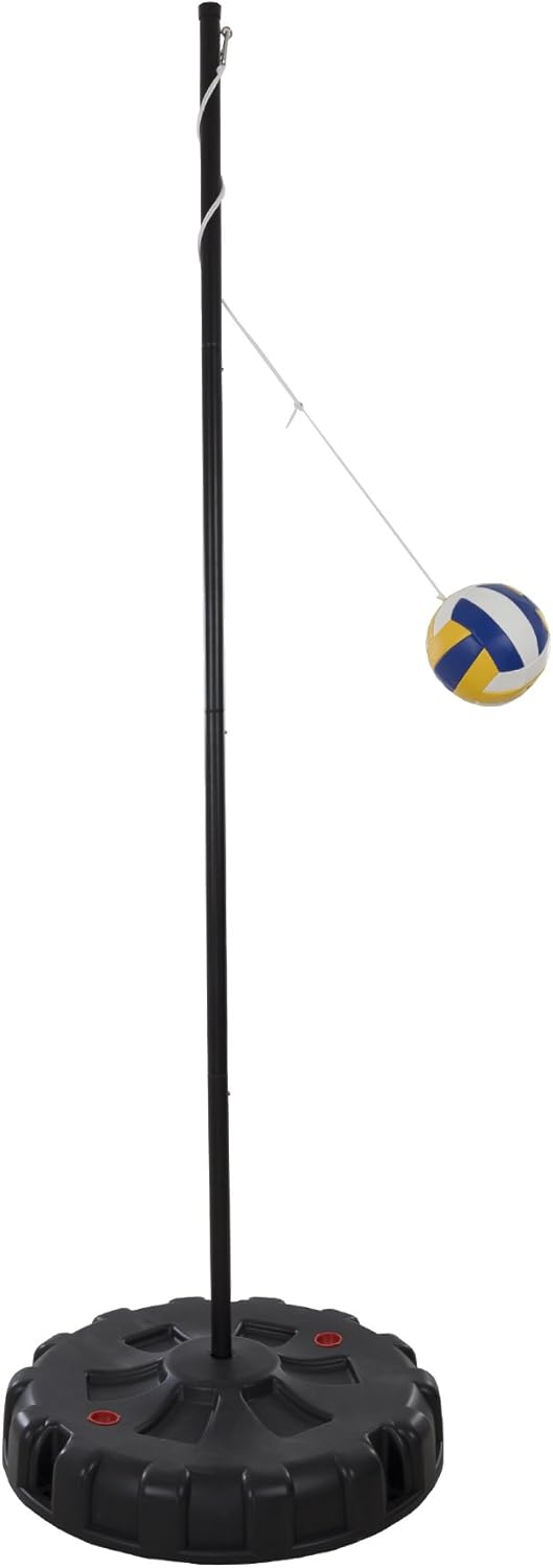 Portable Tetherball Complete Outdoor Game Set with Base, Ball, Pump, Cord & Stakes - Family Game for Kids and Adults by Hey! Play! : Sports & Outdoors