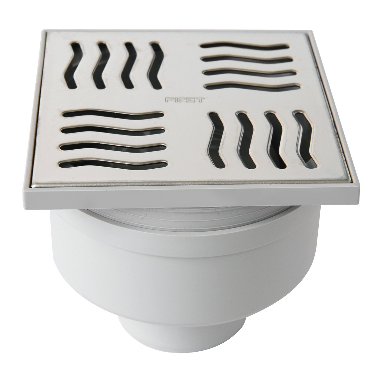 First Plast CHABSV1050IN ABS Manhole with Stainless Steel Grill, 100x100 mm