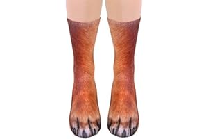 FilmHOO White Elephant Gifts for Adults Funny Animal Paw Socks Gag Gifts Christmas Stocking Stuffers for Men Women Him Teens