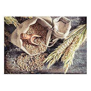 Healthy Ingredients for Rolls and Bread with Whole Grains - Removable Wall Mural | Self-Adhesive Large Wallpaper - 66x96 inches