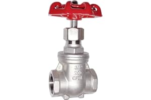 GUXGUY 304 Stainless Steel Gate Valve DN20, 3/4" NPT Stainless Steel Female Threaded Rotary Globe Valve for Water Flow Switches, Fuel Water Vapor, Air Switches, Air Compressors and Sump Pumps, etc