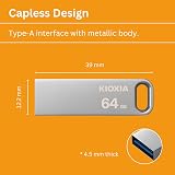 KIOXIA TransMemory U366 64GB USB 3.0 Flash Drive Metal PC Mac File Transfer view 7